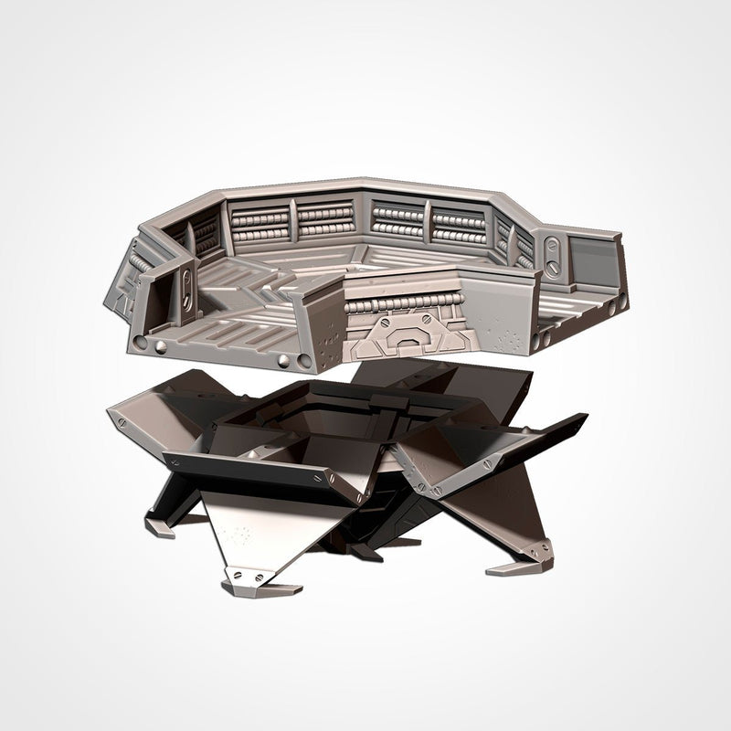 Modular Trenches / Walkways Sci-Fi 3D printed terrain view 7
