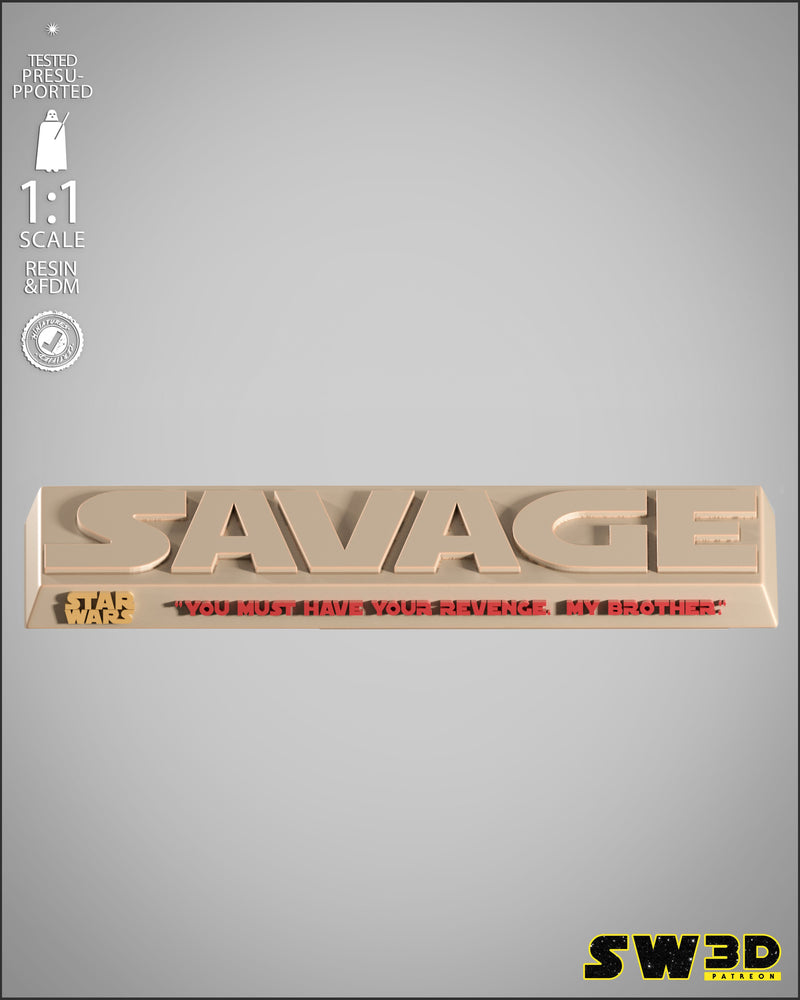 SW3D July 2025 Term: Savage Opress Lightsaber