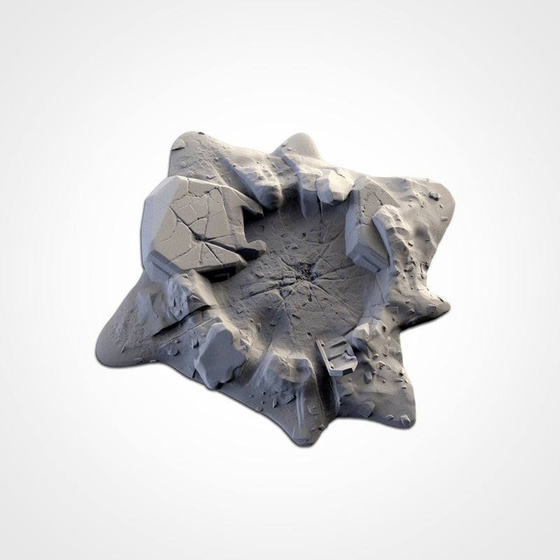 Craters 3D printed terrain view 7