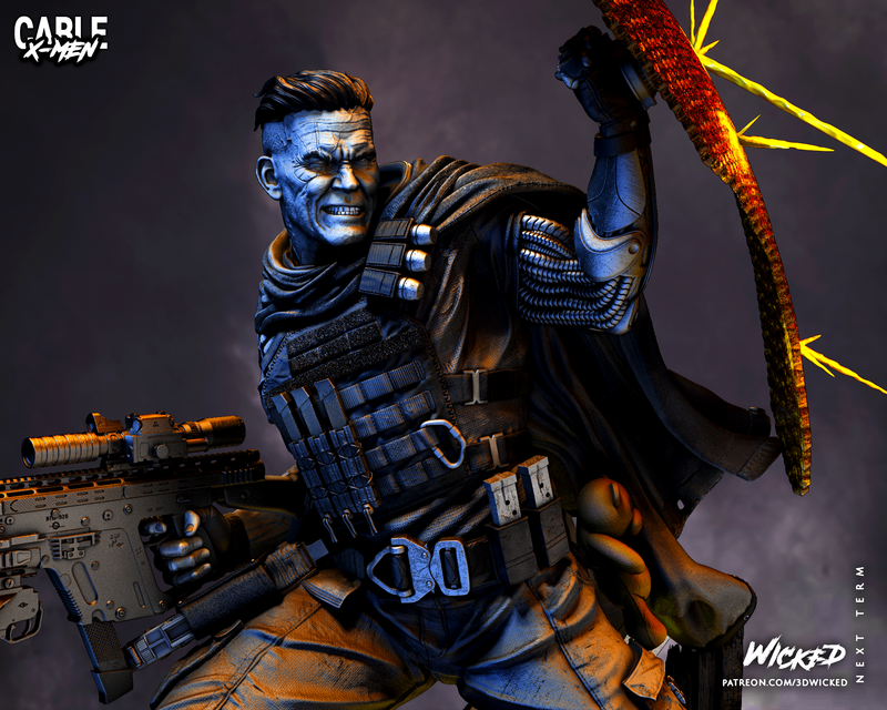 Cable Sculpture resin statue kit view 7