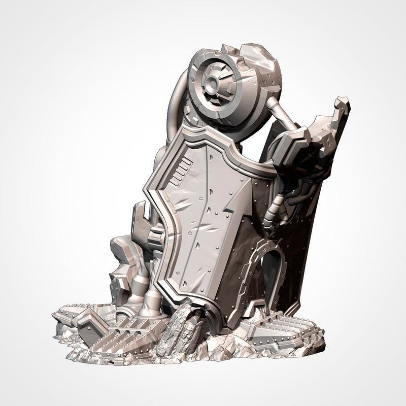 Mega Titan Destroyed 3D printed terrain view 7