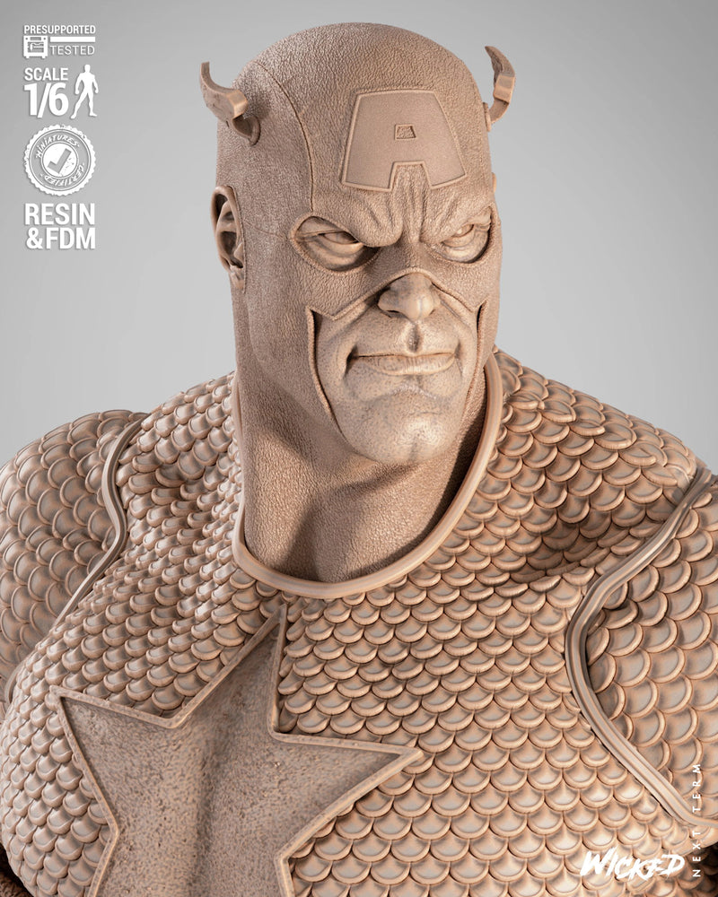 Captain America Sculpture resin statue kit view 7