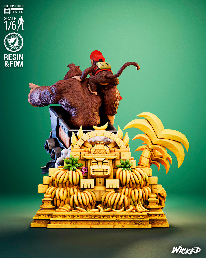 Donkey Kong (Donkey and Diddy) Diorama resin diorama kit view 7