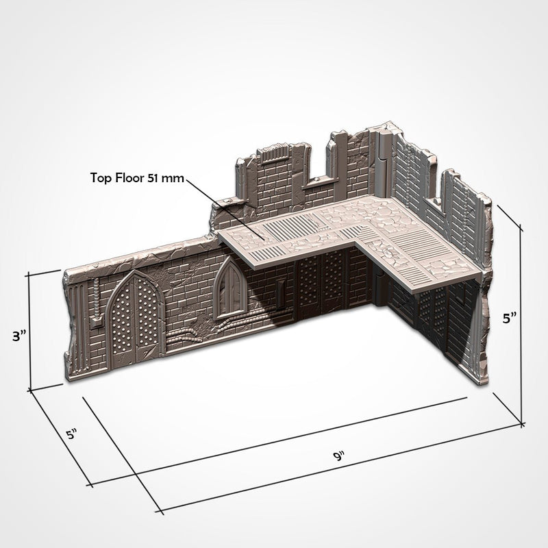WTC Foldable Cathedral Set 3D printed terrain view 7