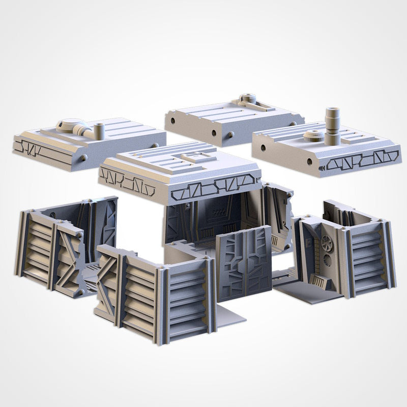 Bunkers 3D printed terrain view 7