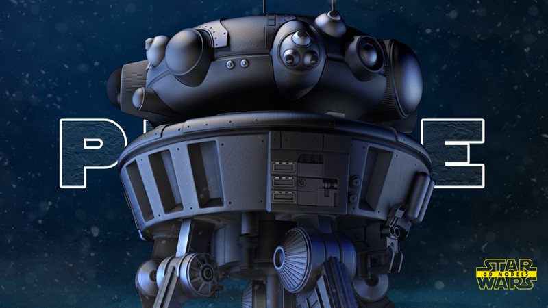 Probe Droid Sculpture