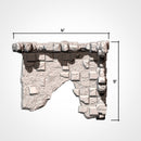 Abandoned Ruins GW 10th 3D printed terrain view 7