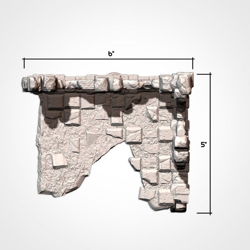 Abandoned Ruins GW 10th 3D printed terrain view 7