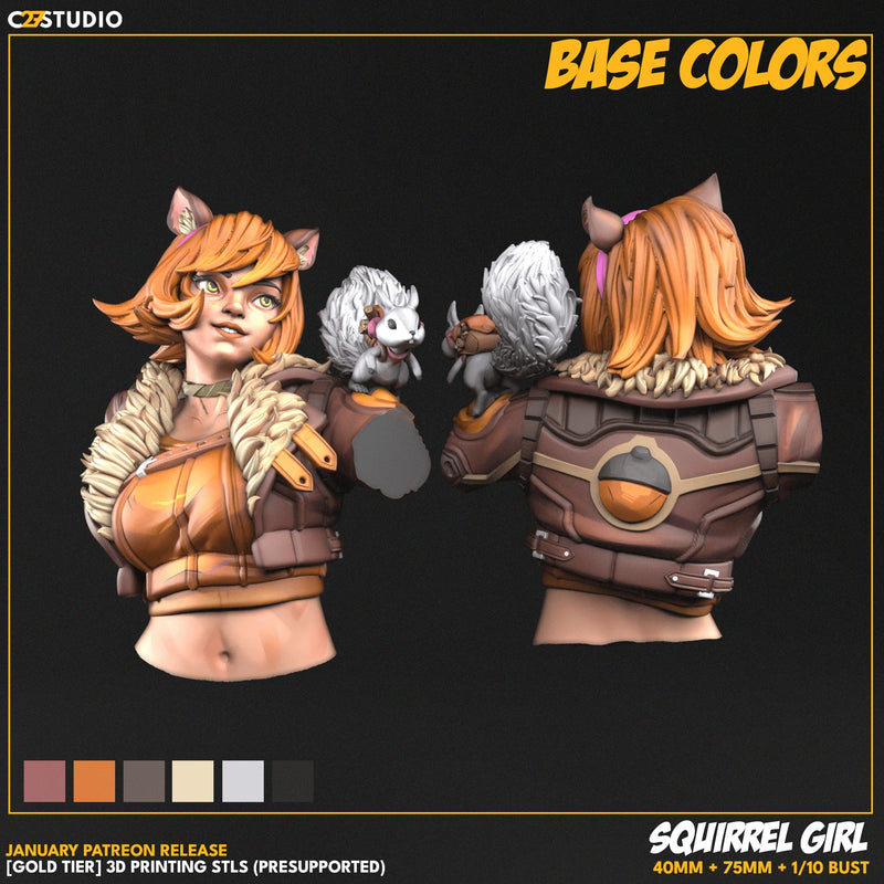 Squirrel Girl (Jan 2025 Sculpt) Marvel MCP-compatible resin miniature by C27 Studios - product image 7