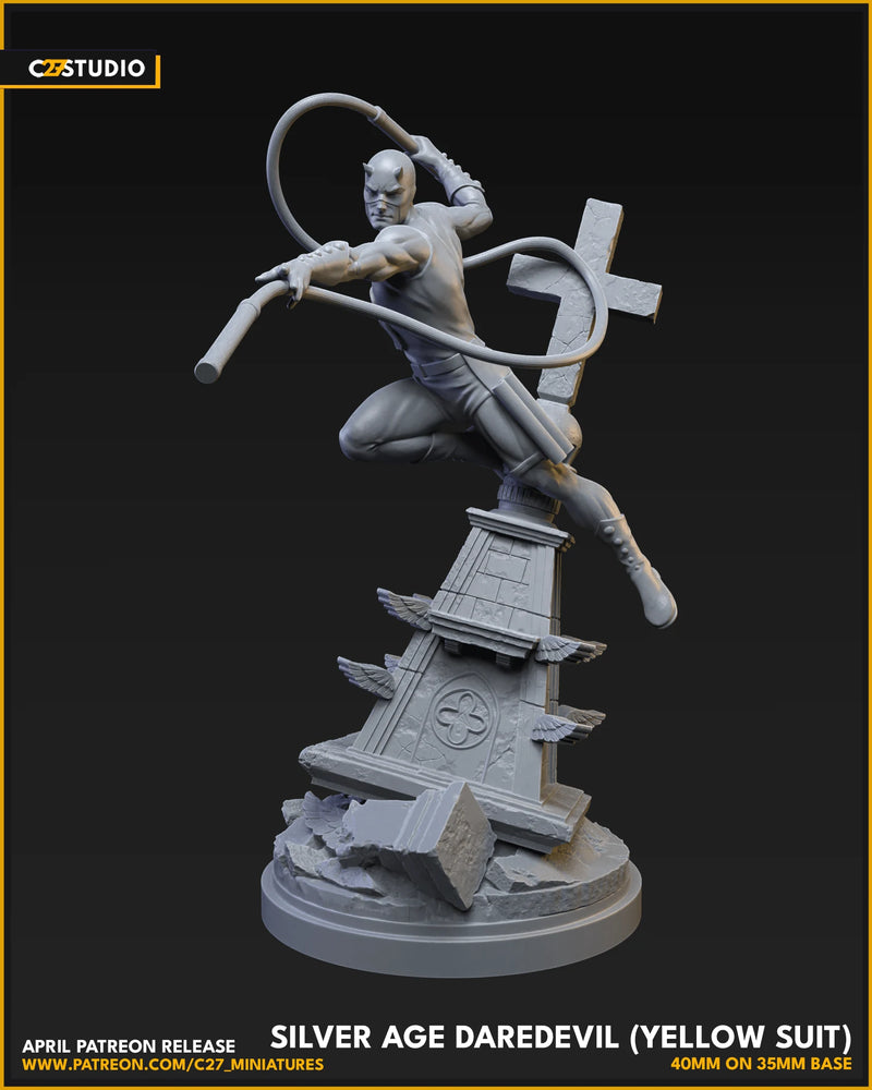 Daredevil (Silver Age) Marvel MCP-compatible resin miniature by C27 Studios - product image 7