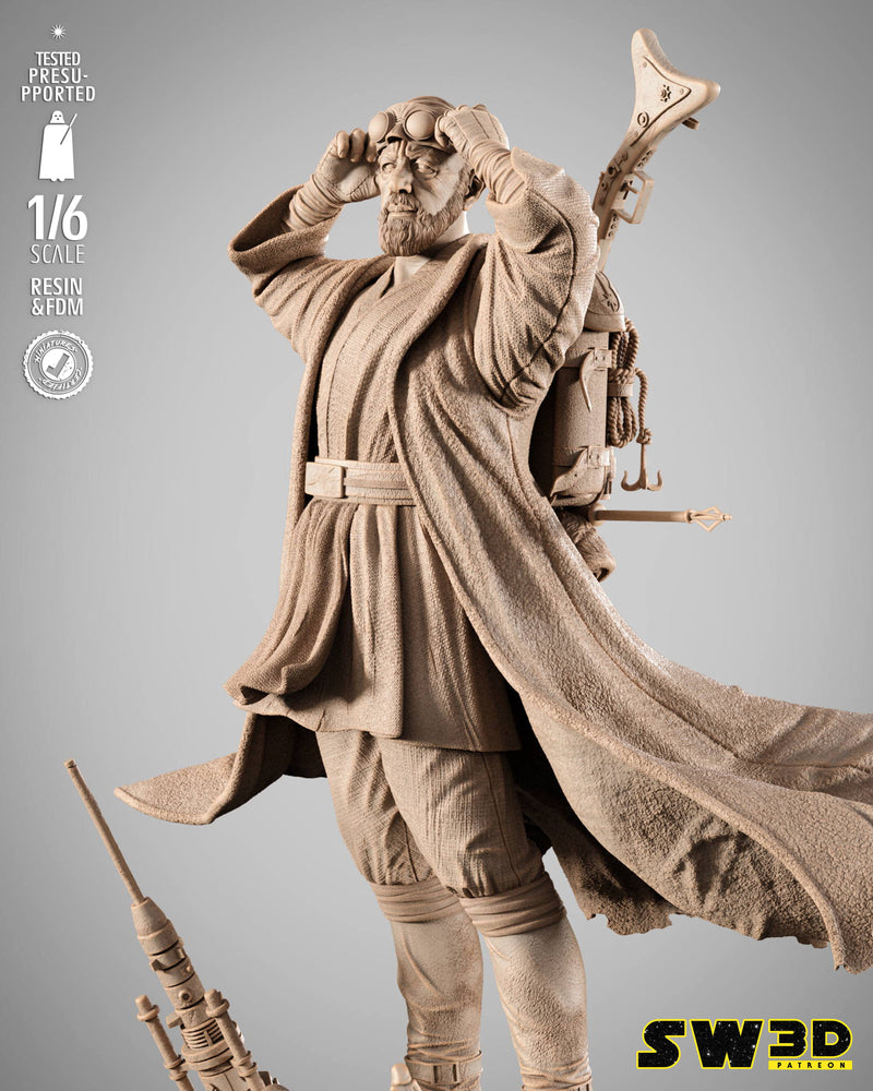 SW3D July 2025 Term Old Ben Kenobi Sculpture