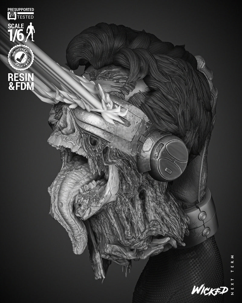 Cyclops Zombie Sculpture resin statue kit view 7