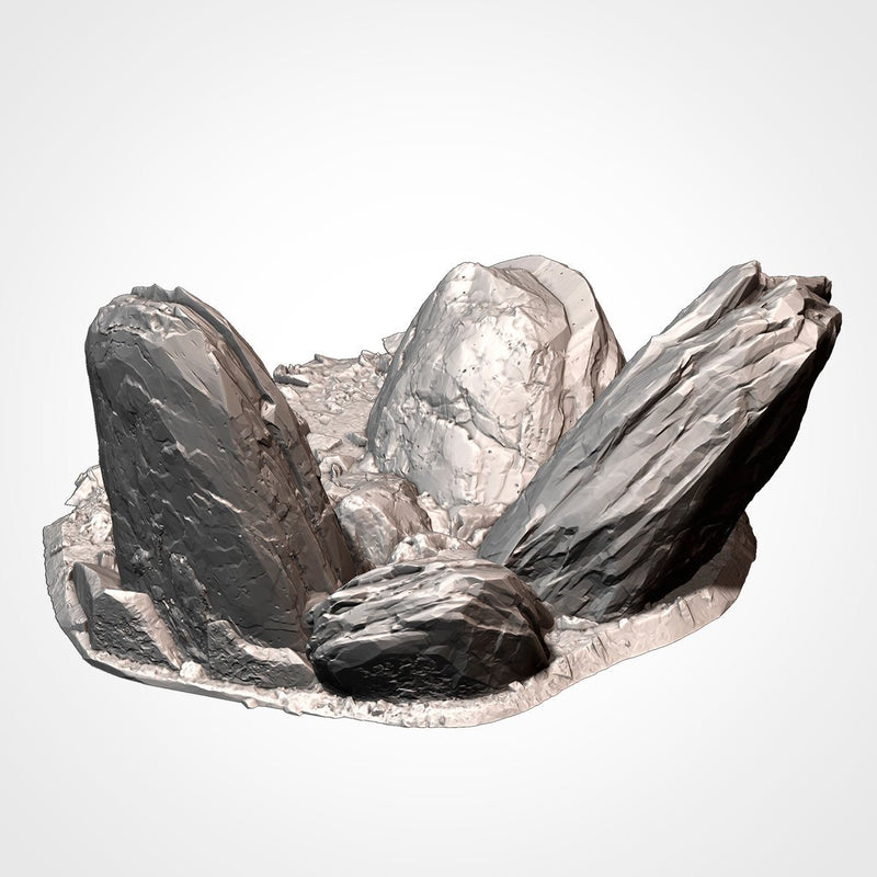 Rocky Scatter Terrain 3D printed terrain view 7