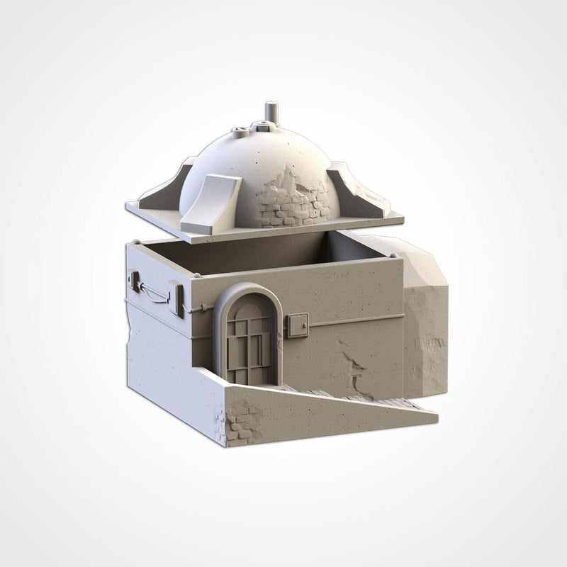 Desert Buildings 3D printed terrain view 7