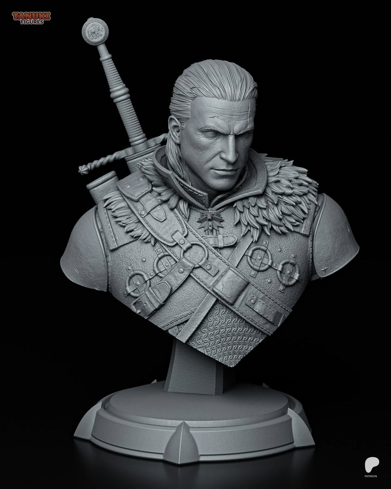 Geralt Resin Statue & Bust - Bust view 7