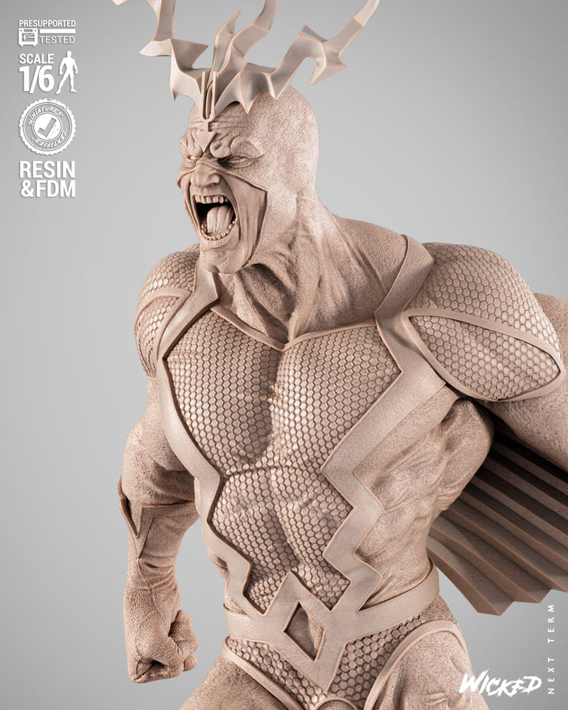 Black Bolt Sculpture resin statue kit view 7
