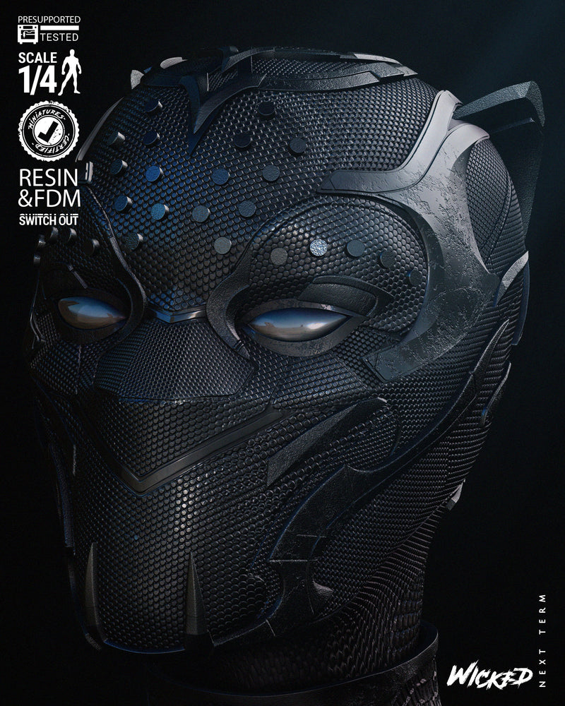 Black Panther 2024 Portrait Bust resin bust kit view 7