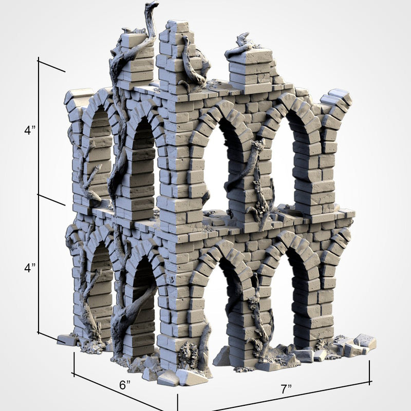 Abandoned City Ruins 3D printed terrain view 7