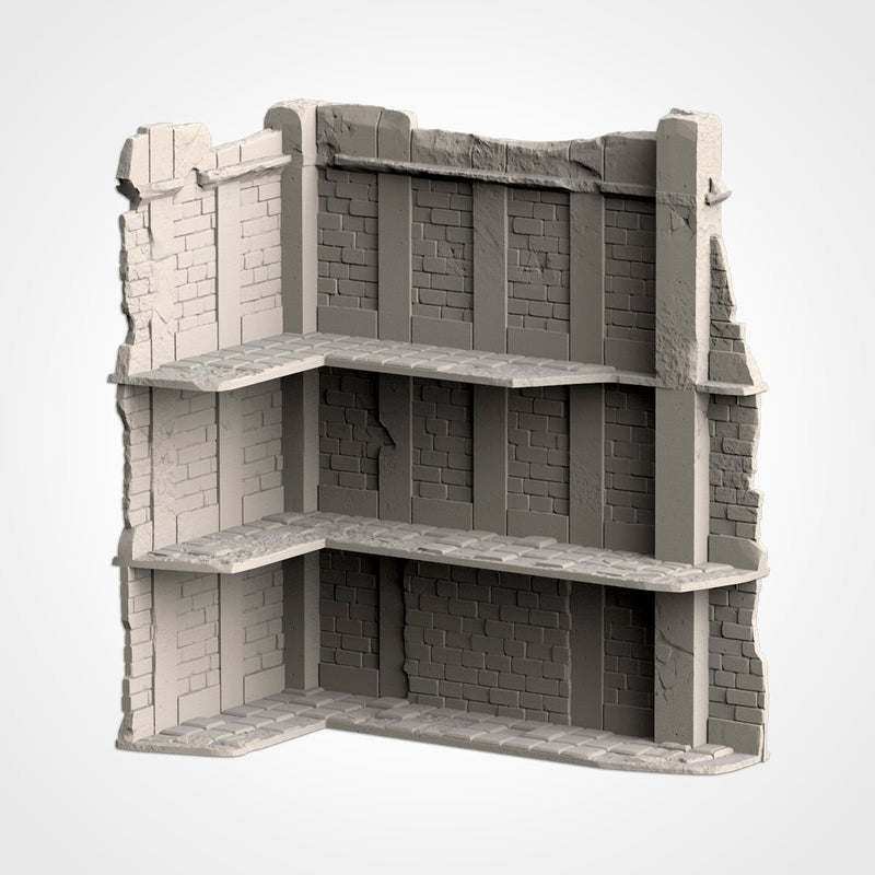 City Ruins WTC Set 01 3D printed terrain view 7