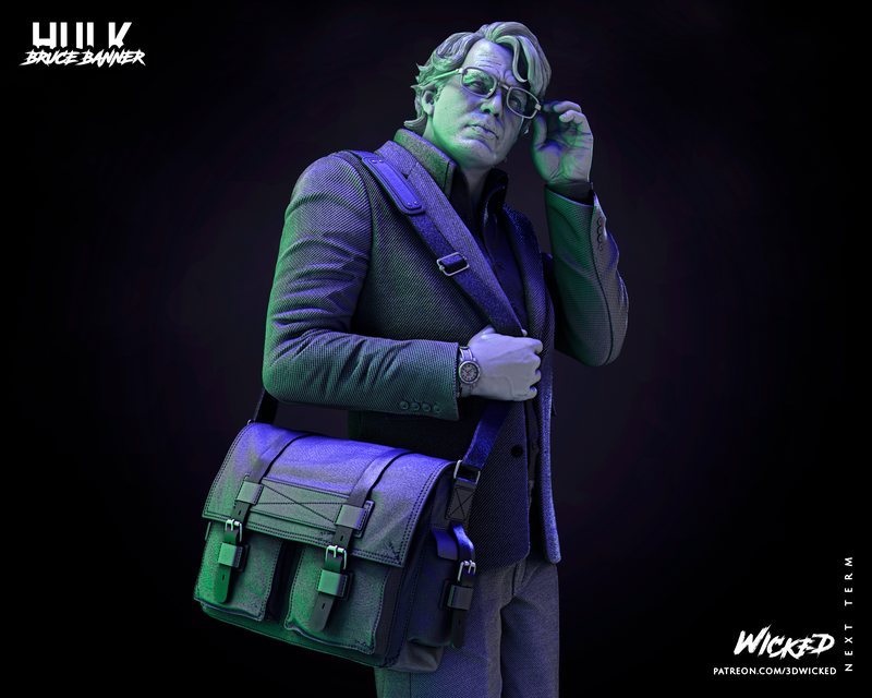 Bruce Banner Sculpture resin statue kit view 7
