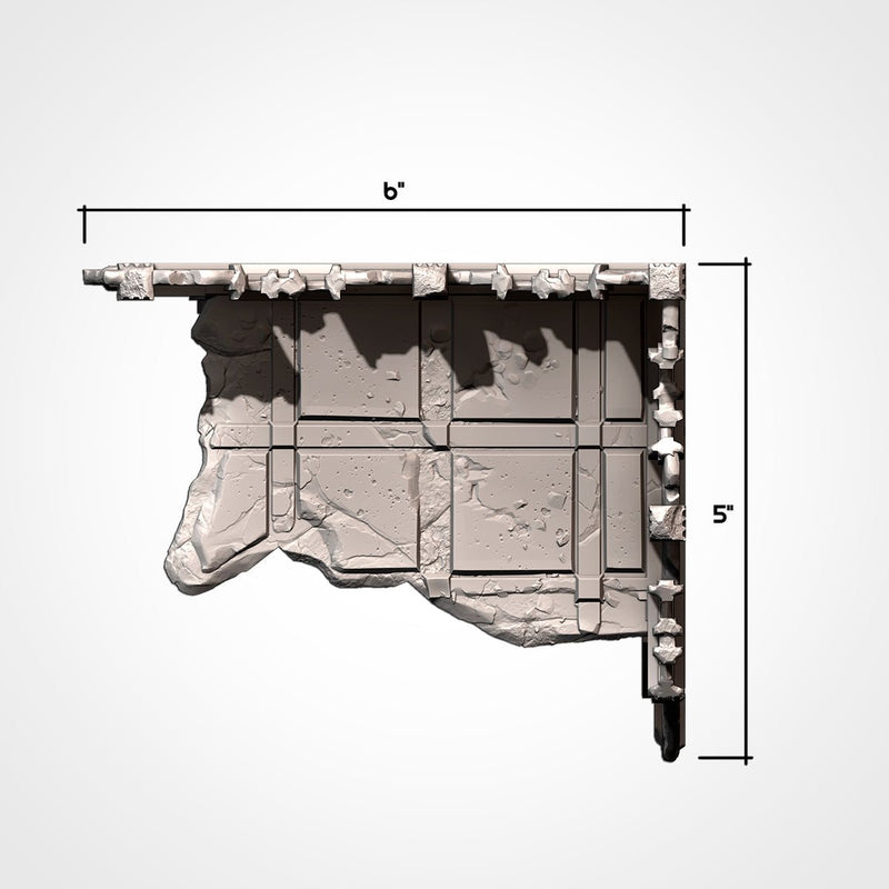 City Classic Ruins GW 10th 3D printed terrain view 7