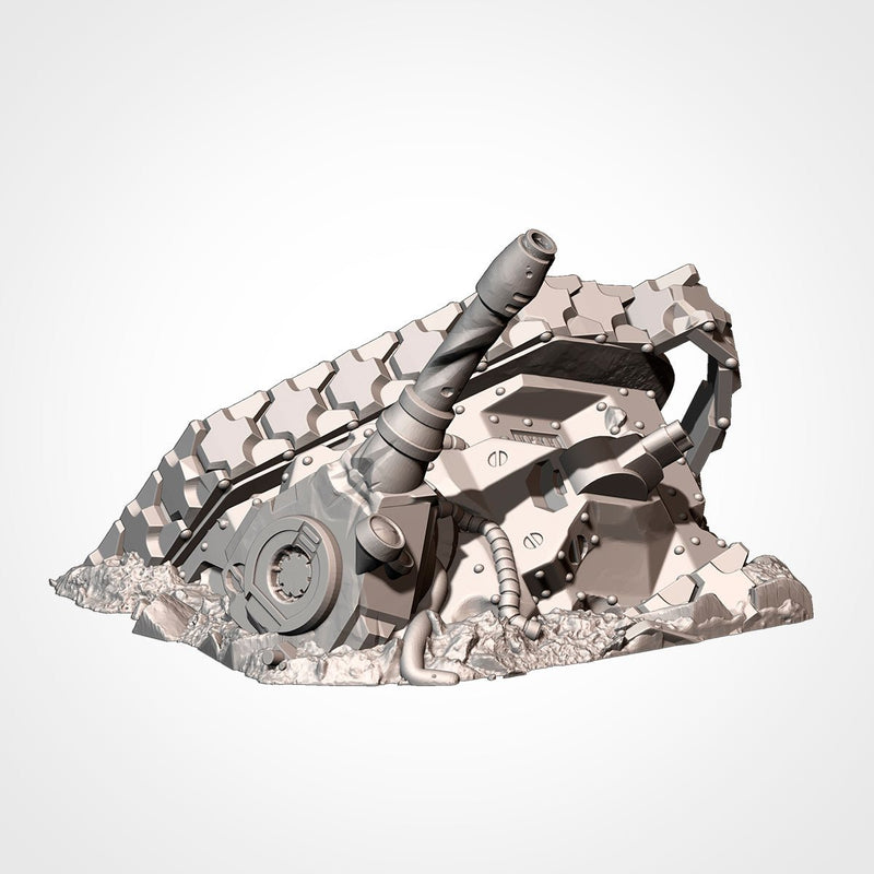 Destroyed Tanks 3D printed terrain view 7