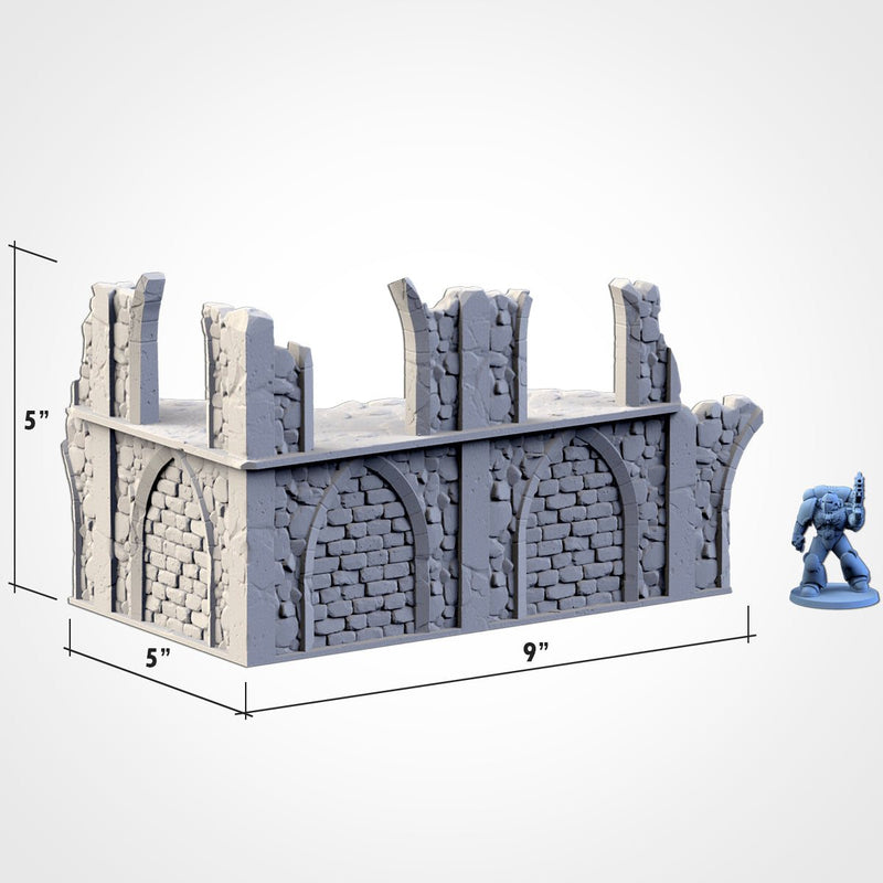 Classic Ruins WTC Set 01 3D printed terrain view 8