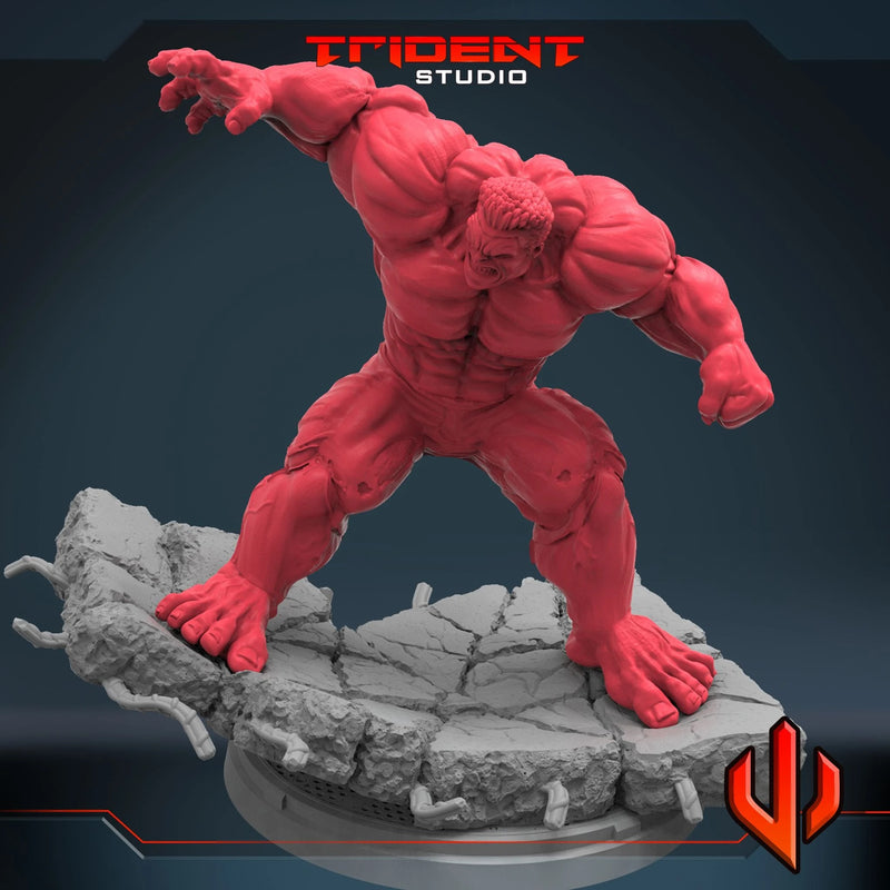 Hulk Vs Juggernaut Marvel MCP-compatible 40mm resin proxy miniature by Trident Miniatures - product image 8