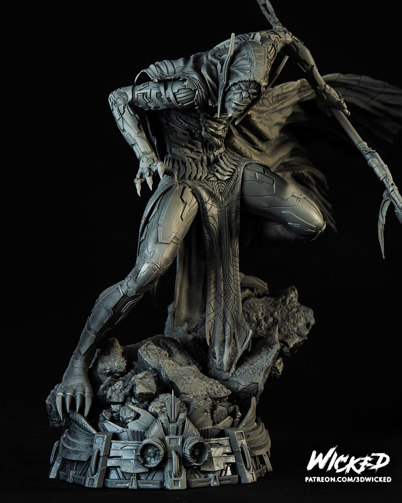 Corvus Glaive Sculpture resin statue kit view 8