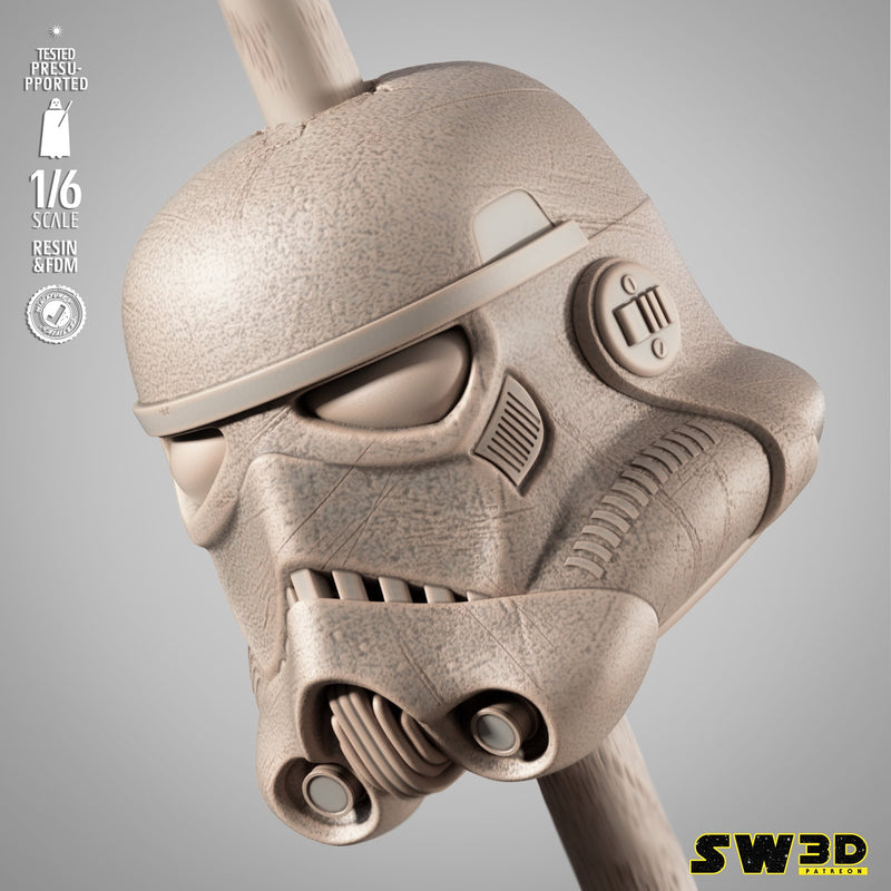 Mandalorian on Blurrg Sculpture