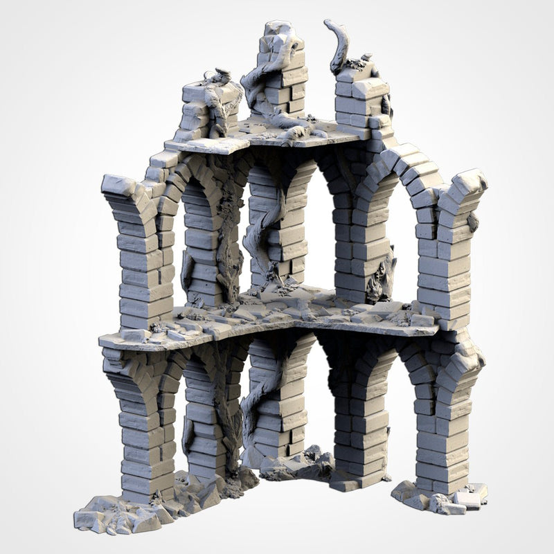 Abandoned City Ruins 3D printed terrain view 8
