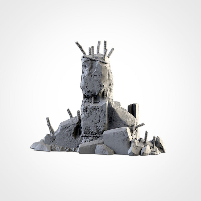 City Debris 3D printed terrain view 8
