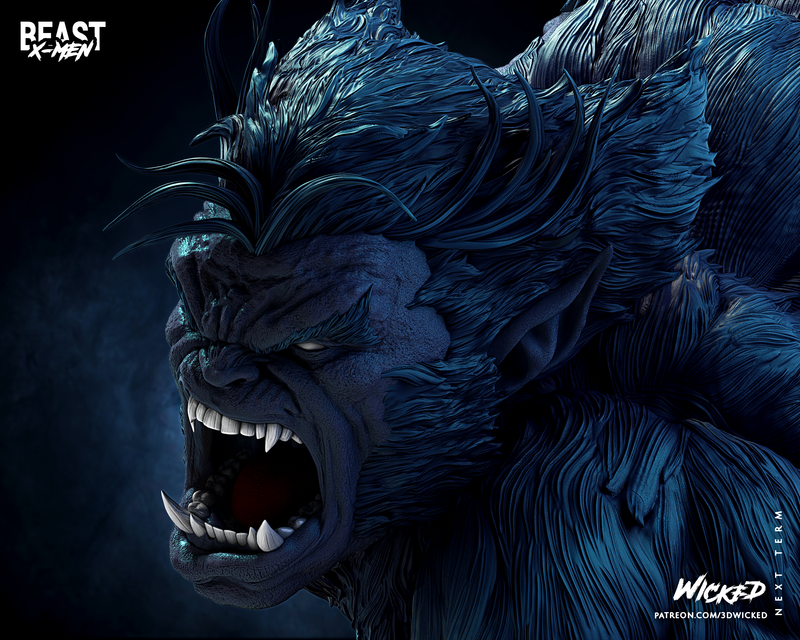 Beast Sculpture resin statue kit view 8