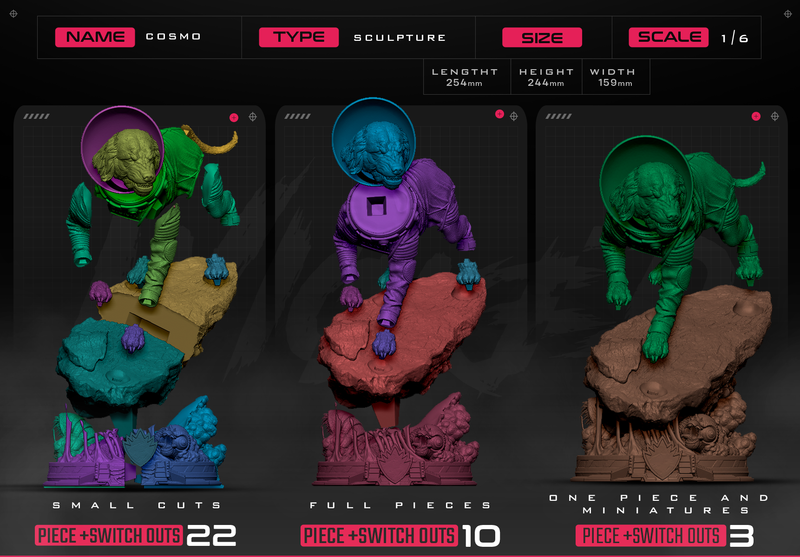 Cosmo Sculpture resin statue kit view 8