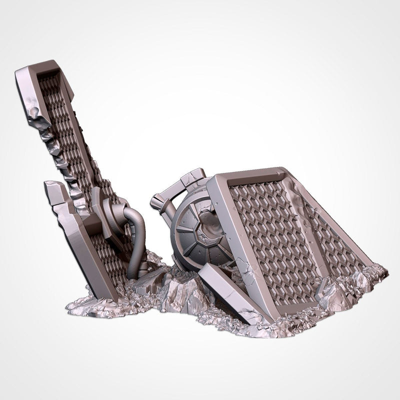Crashed Spaceships 3D printed terrain view 8