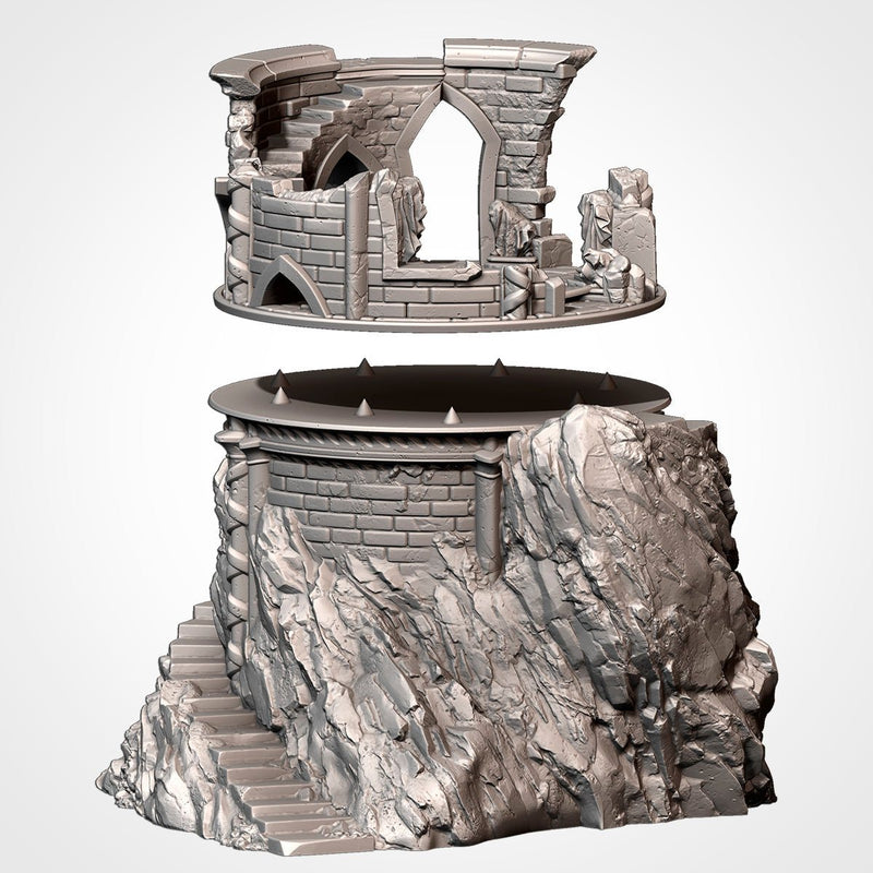 Ruins On The Mountain 3D printed terrain view 8