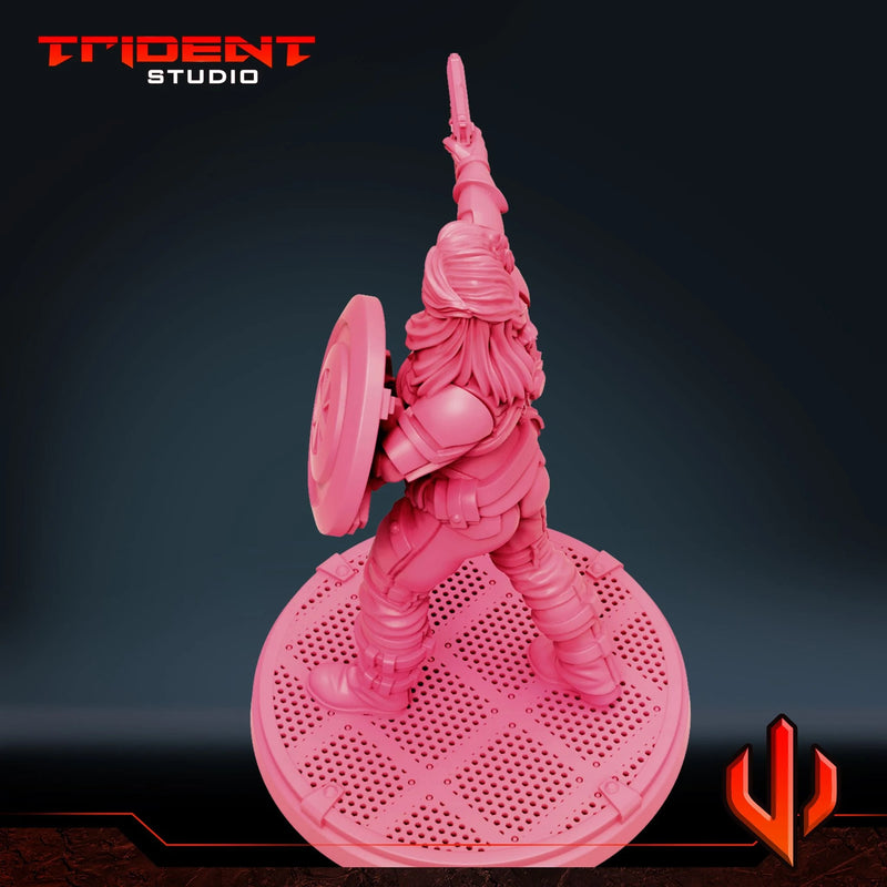 Captain Carter - Sculpt D Marvel MCP-compatible 40mm resin proxy miniature by Trident Miniatures - product image 8