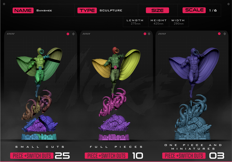 Banshee Sculpture resin statue kit view 8