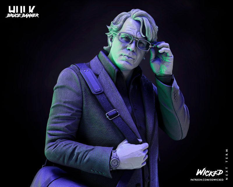 Bruce Banner Sculpture resin statue kit view 8
