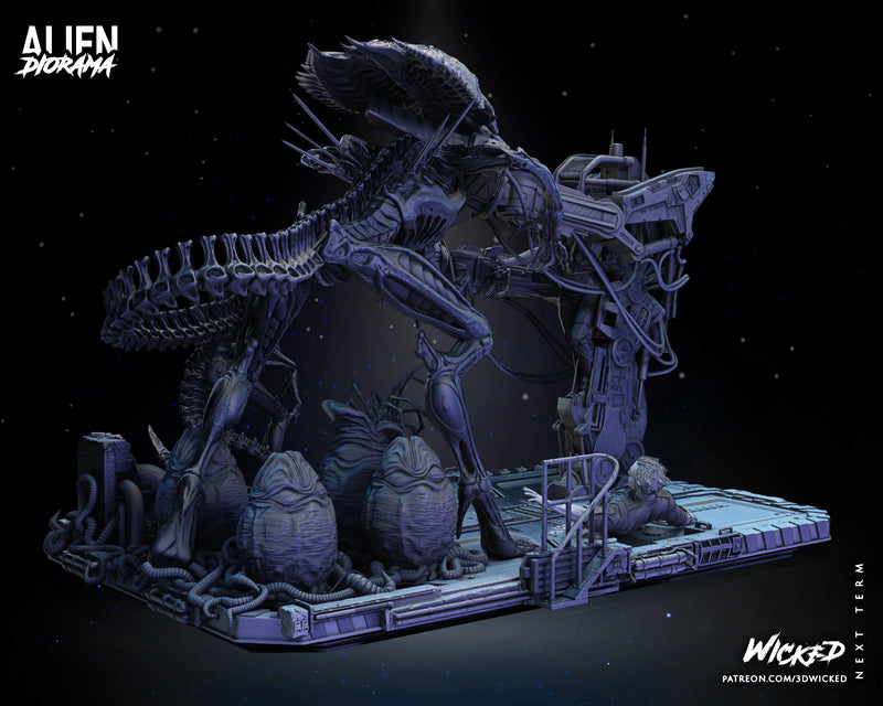 Aliens DIORAMA COMPLETE resin diorama kit view 8
