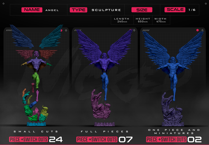 Angel Sculpture resin statue kit view 8