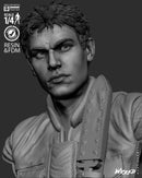 Chris Resident Evil Portrait Bust resin bust kit view 8