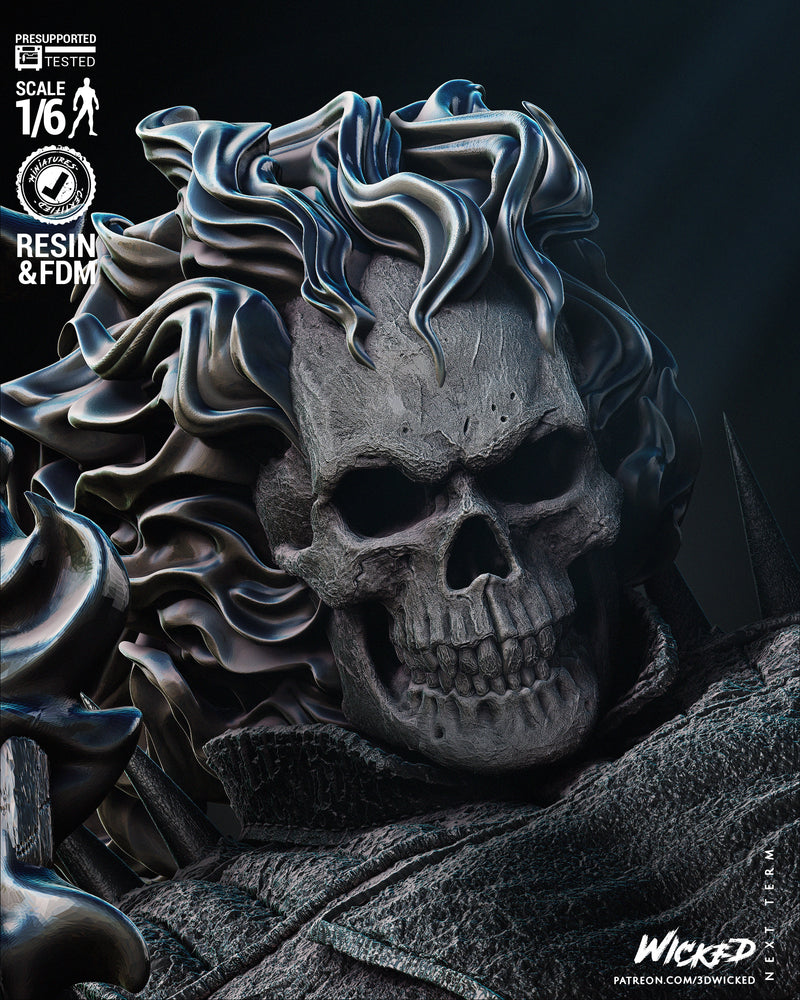 Danny Ketch Ghost Rider Sculpture resin statue kit view 8