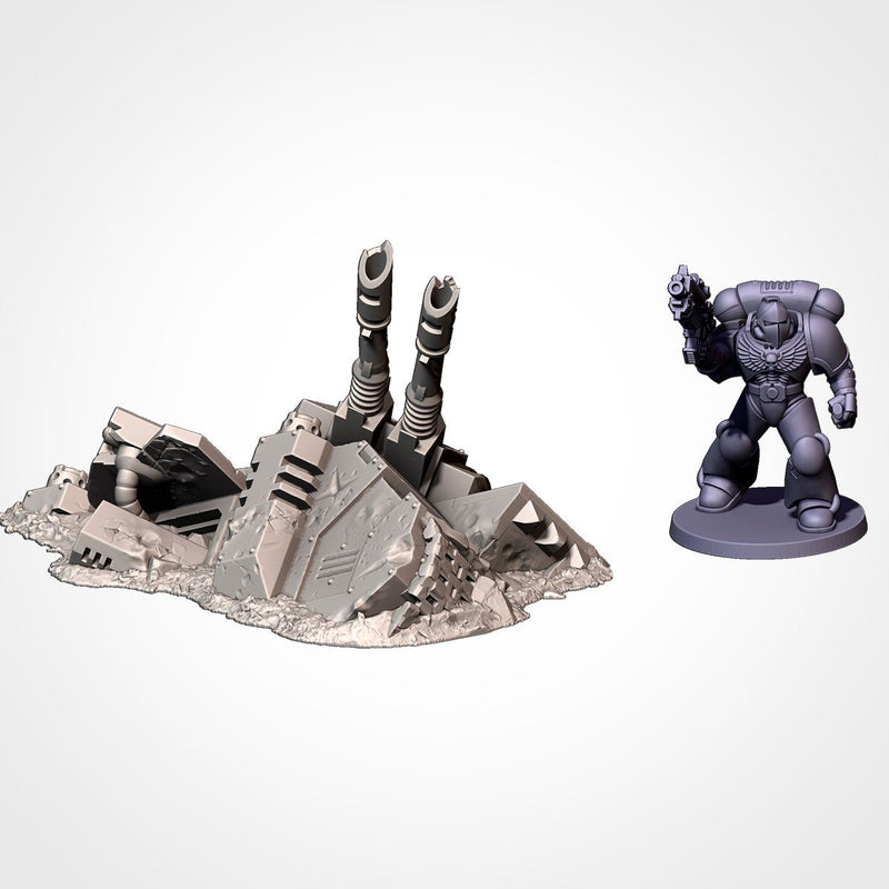 Crashed Tanks 3D printed terrain view 8