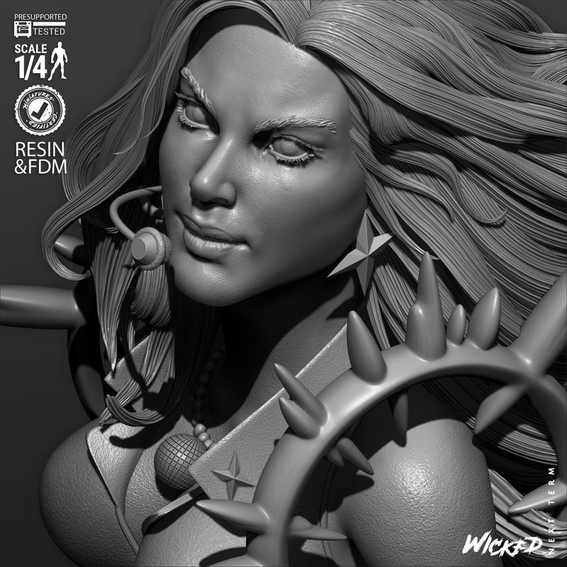 Dazzler Portrait Bust resin bust kit view 8