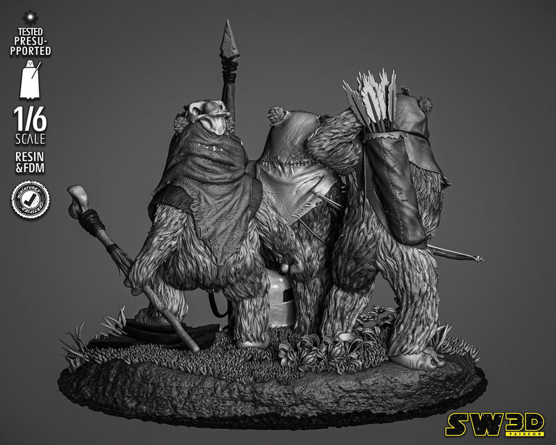 Ewoks Diorama Sculpture