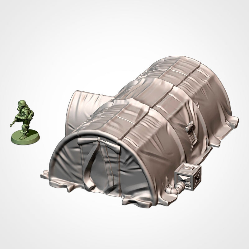 Military Barracks 3D printed terrain view 8
