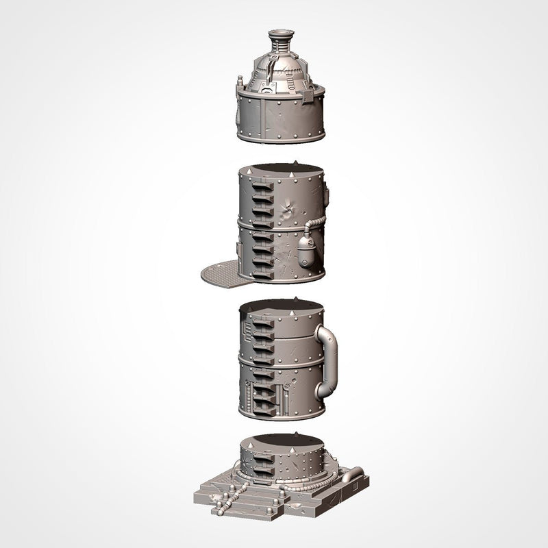 Industrial Sector 3D printed terrain view 8