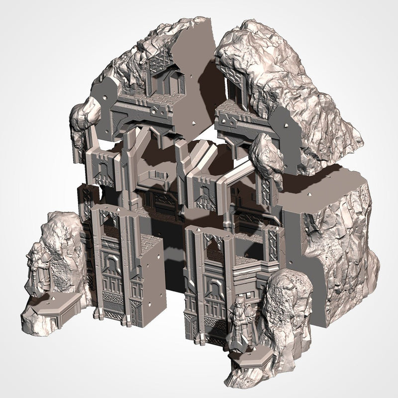The Isolated Mountain 3D printed terrain view 8