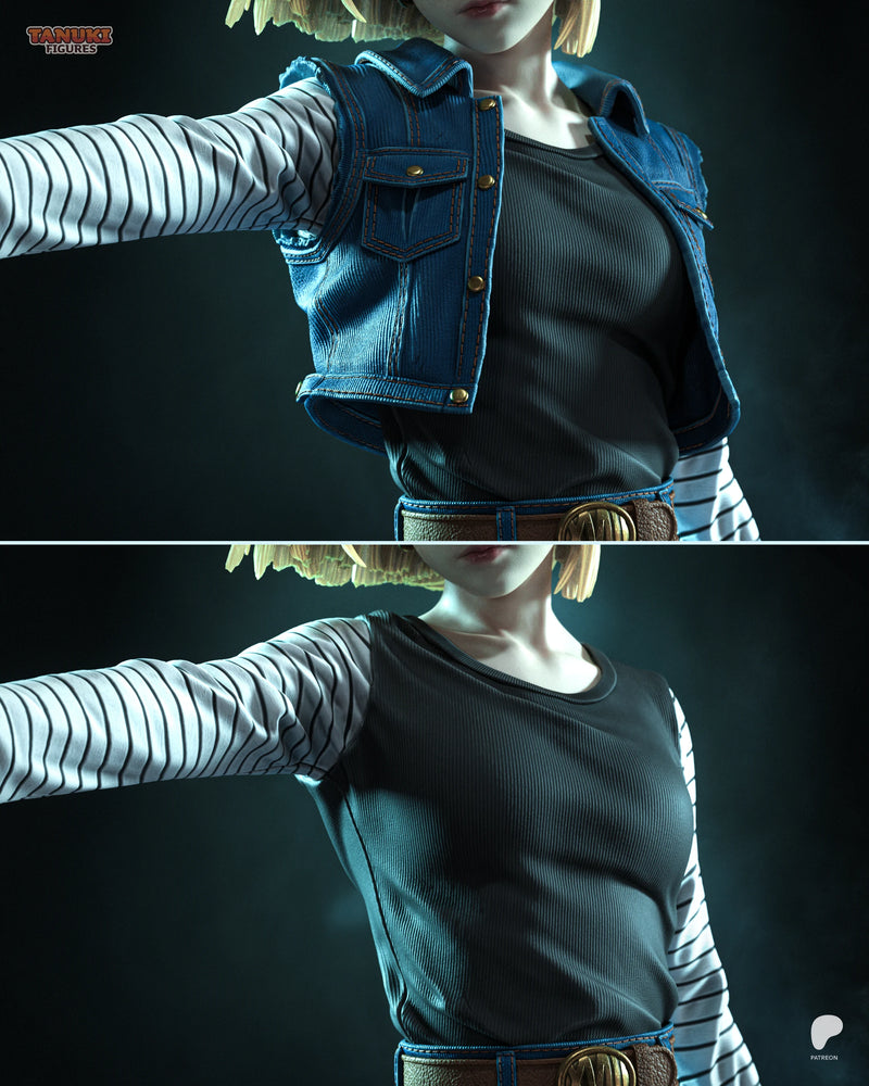 Android 18 Resin Statue & Bust - Full Size view 8
